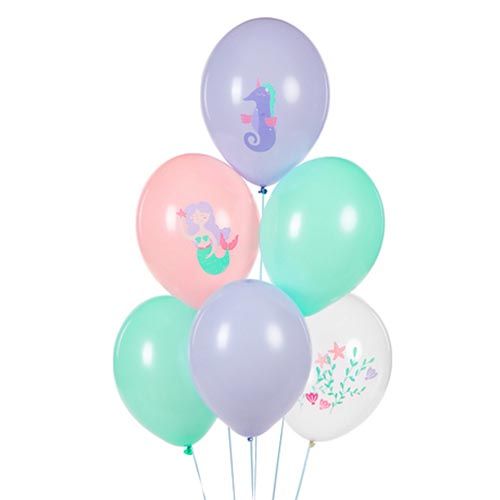 Globos de látex 30cm pastel sirenita                 