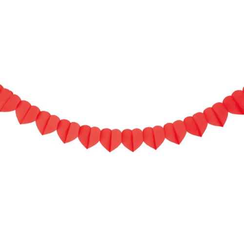 guirnalda de corazones de papel 2m