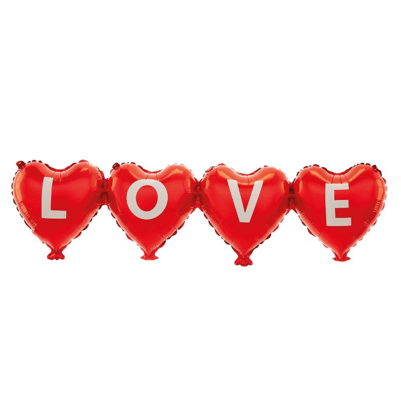 Guirnalda Globos LOVE en Forma de Corazón 101x27cm