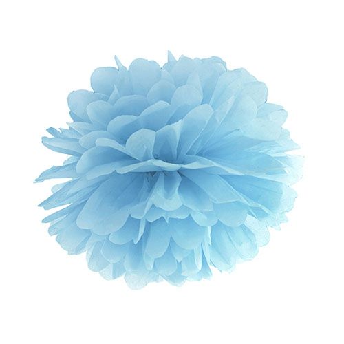 Pom pom azul claro de 35cm