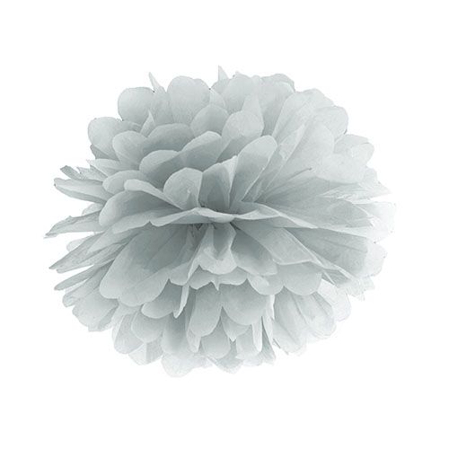 Pom pom plateado de 35cm