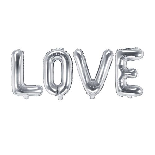 LOVE Letras Foil 41cm Plata