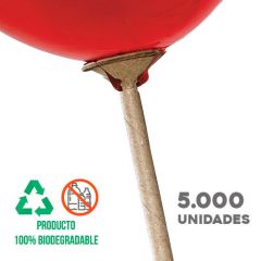 Pack de 5.000 Soportes para Globos Biodegradables 38cm