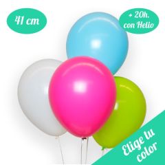 Bolsa 12 Globos DECO Látex YUMBO 41cm. Pincha y elige el color