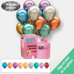 globos cromados con bombona de helio grande
