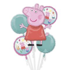 Bouquet 5 Globos Foil DECO de Peppa Pig Anagram®