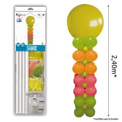 Columna de globos de colores de 2,40m