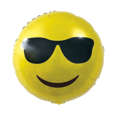 Globo Foil DECO Emoji Gafas 45cm