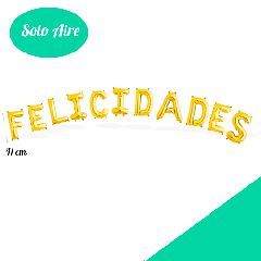 Set FELICIDADES Letras Foil 41cm Oro