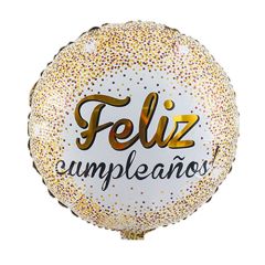Globo foil metálico de 45cm Feliz Cumpleaños