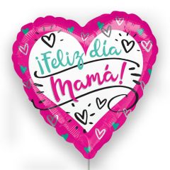 Globo foil metálico feliz día mamá                             