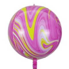 globo foil esfera orbz 40cm marble azul