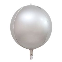 Globo Foil DECO Esférico ORBZ Plata Cromado de 40cm