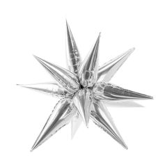 Globo Foil DECO Metálico Estrella 3D Negro de 70cm