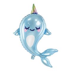 globo foil metálico narval ballena
