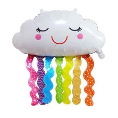Globo Foil DECO Forma de Nube con Lluvia de Colores de 77x72cm