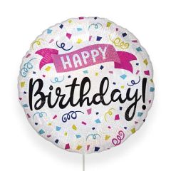 Globo foil metálico de 45cm Feliz Cumpleaños