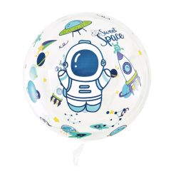 Globo Bubble Transparente 40 cm con Confeti de colores