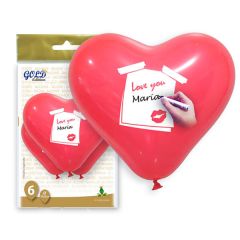 globos de corazón personalizados de 28cm