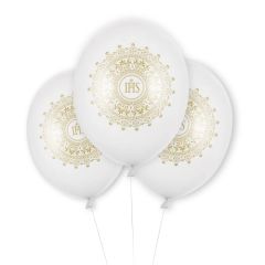 Bolsa 12 globos DECO Strong Balloonsx® Látex 30cm Mi Primera Comunion Dorados