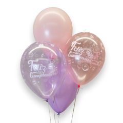 Bouquet 8 Globos DECO Sempertex® Látex 30cm "Feliz Cumpleaños"