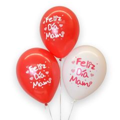 Bolsa 12 Globos DECO Sempertex® Látex 30cm "Feliz día Mami"