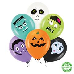 globos latex negro calaveras caterina para halloween