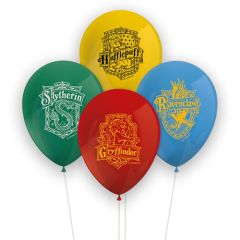 bolsa 8 globos látex harry potter "Casas Hogwarts"