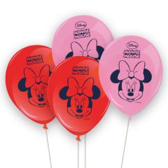Globos de látex de 30cm de Minnie Rosa y Rojo