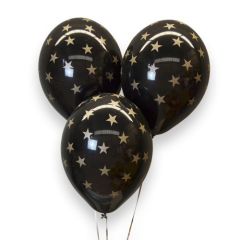 Bolsa 6 Globos DECO Látex Strong Balloons® Látex 30cm Estrellas Doradas