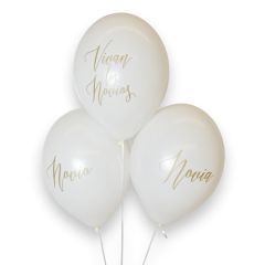 Bolsa 6 Globos DECO Látex 30cm "Vivan los novios"