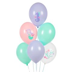 Globos de látex 30cm pastel sirenita                 