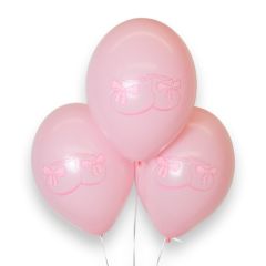 Bolsa 12 Globos DECO Strong Balloons® Látex 30cm "Patucos" Rosa