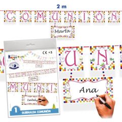 guirnalda de comunión personalizada de niña de 2m