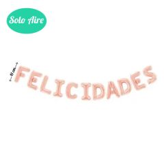 Set globos de letras FELIZ CUMPLEAÑOS Foil 41cm Plata