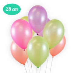 Bolsa 50 Globos DECO Latex 28cm Neón surtidos