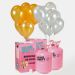 Pack Ahorro 2 Helio Maxi+100 Globos Dorados&Plateados