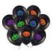 Bolsa 9 Globos Látex 30cm Negros con Calabazas multicolor