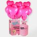 Globos San Valentin rosa con bombona helio