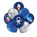 Bouquet 8 Globos Látex 30cm del Espacio Exterior