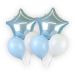 Bouquet 12 Globos Foil Metálicos y Látex Bebé Azul Claro