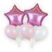 Bouquet 12 Globos Foil Metálicos y Látex Bebé Rosa Claro