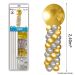 Set Completo Columna de Globos Oro y Plata 2,40m