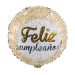 Globo Foil Metálico DECO 45cm Feliz Cumpleaños Confeti Dorado
