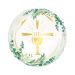 Globo foil 45 cm Comunión Cáliz IHS con hojas verdes