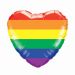 Globo Foil Metálico 45cm DECO Corazón Arcoiris de Qualatex®