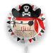 Globo Foil Redondo 45cm "Feliz Cumpleaños" Pirata