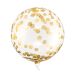 Globo Bubble Transparente con Confeti Dorado 40 cm