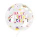 Globo Bubble Burbuja Happy Birthday Unicornios Transparente 45 cm