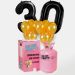 Globos de Cumpleaños Números Negro-Oro con Bombona de Helio